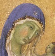 Duccio di Buoninsegna Detail of The Virgin Mary and angel predictor,Saint oil on canvas